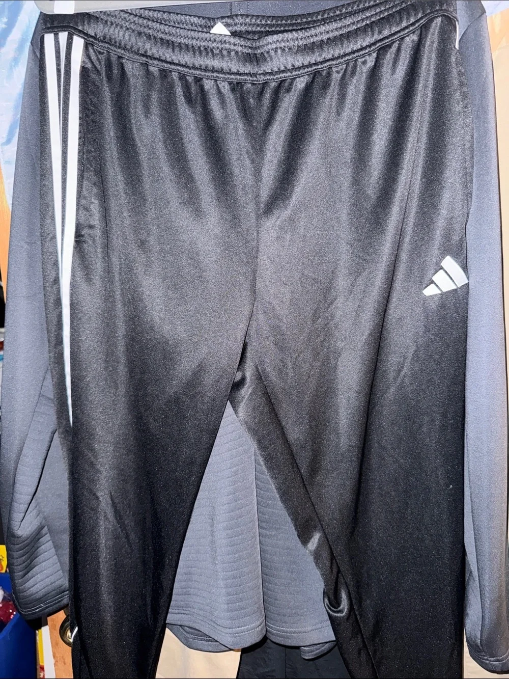 Men’s adidas Black Joggers with White Stripe Accents size XL